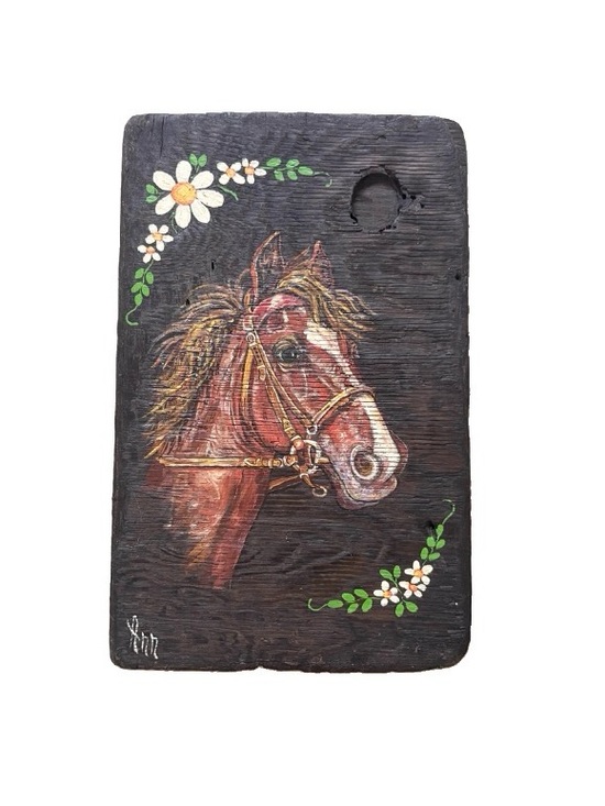 Other - Hand Painted Horse On Wood Wall Art Farmhouse Country Rustic Vintage Countrycore